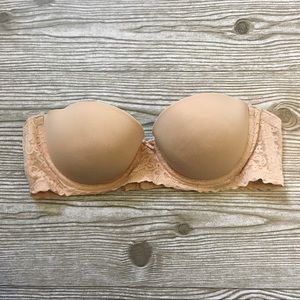 Aerie | Nude Lace Strapless Bra